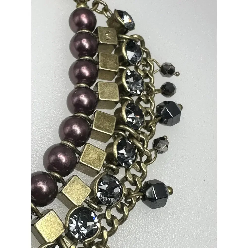 Silpada Blue Violet Necklace Glass Pearls Hematite Crystals KRN0033 18” - Picture 4 of 7